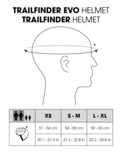 ONEAL - TRAILFINDER EVO Helmet SOLID V.25 black XS (51/54) - 0005-201
