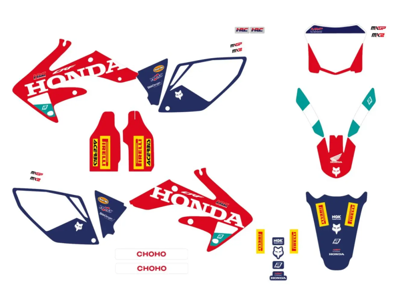 BLACKBIRD RACING - GRAPHIC KIT REP HRC 25 CRF250  - 43027538