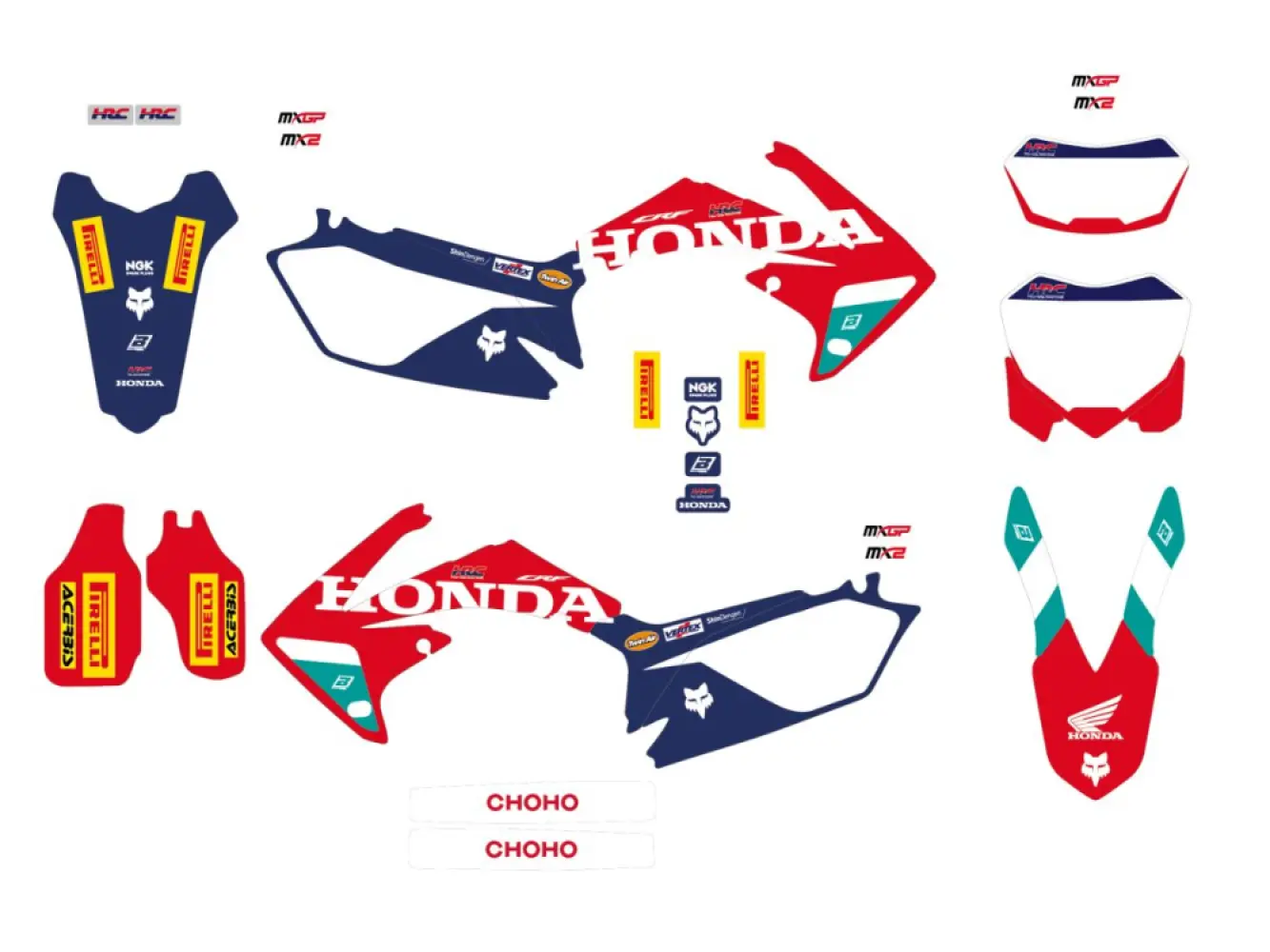 BLACKBIRD RACING - GRAPHIC KIT REP HRC 25 CRF 450 - 43027539