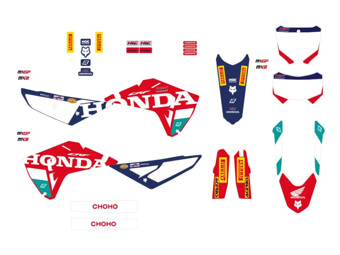 BLACKBIRD RACING - GRAPHIC KIT REP HRC 25 CRF250- - 43027542