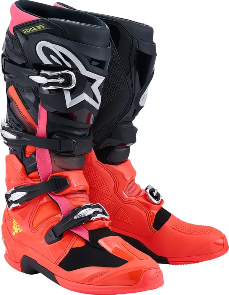 ALPINESTARS(MX) - BOOT TECH 7 BLK/RD FLUO/PINK 1 - 34103400