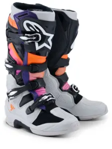ALPINESTARS(MX) - BOOT TECH 7 BLK/LT GY/ORG FL/M - 34103404