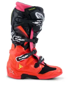ALPINESTARS(MX) - BOOT TECH 7 BLK/RD FLUO/PINK 1 - 34103402