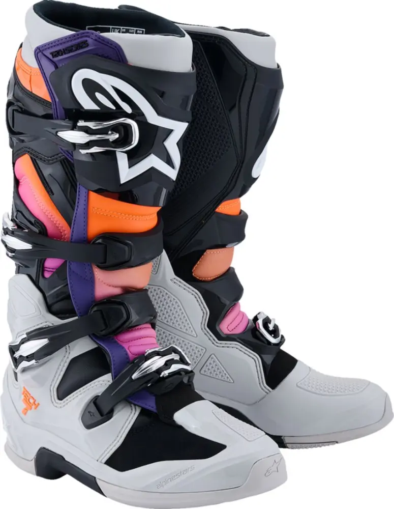 ALPINESTARS(MX) - BOOT TECH 7 BLK/LT GY/ORG FL/M - 34103408
