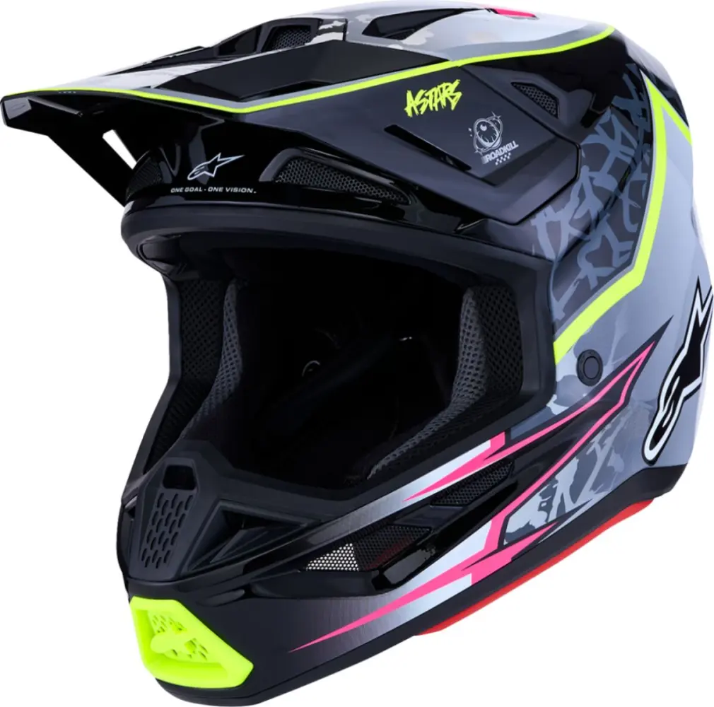ALPINESTARS(MX) - HELMET SM7 BLASTER BLK/GRY/YLW - 01109748
