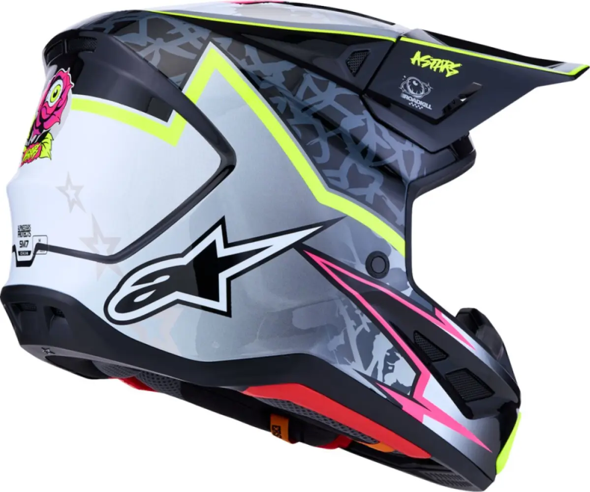 ALPINESTARS(MX) - HELMET SM7 BLASTER BLK/GRY/YLW - 01109748
