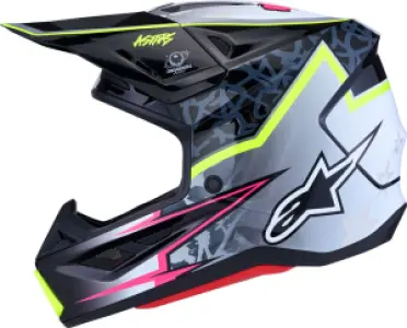 ALPINESTARS(MX) - HELMET SM7 BLASTER BLK/GRY/YLW - 01109746