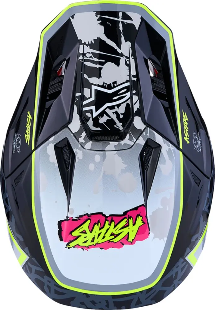 ALPINESTARS(MX) - HELMET SM7 BLASTER BLK/GRY/YLW - 01109745