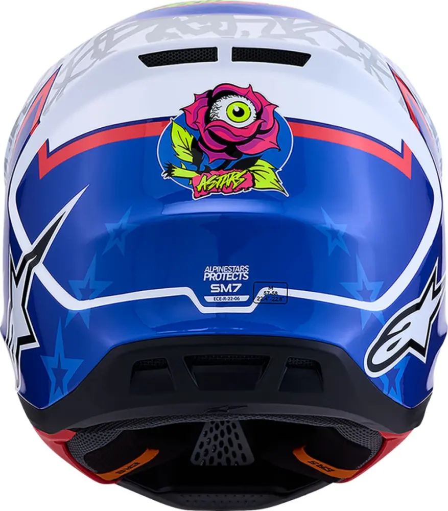 ALPINESTARS(MX) - HELMET SM7 BLASTER WHT/BLU/RED - 01109751