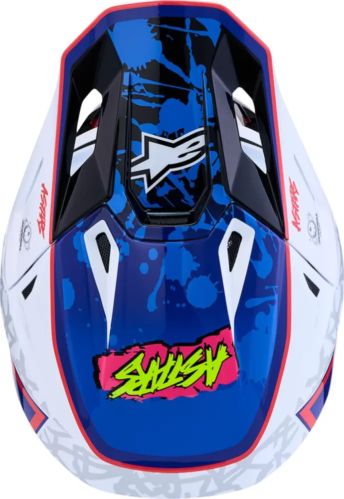 ALPINESTARS(MX) - HELMET SM7 BLASTER WHT/BLU/RED - 01109752