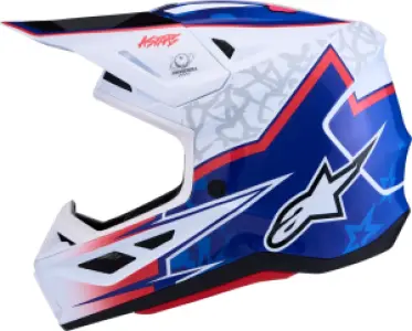 ALPINESTARS(MX) - HELMET SM7 BLASTER WHT/BLU/RED - 01109754