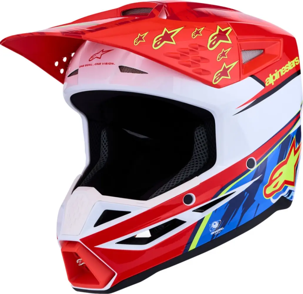 ALPINESTARS(MX) - HELMET SM3 FALCON RED/WHT/BLU  - 01109765