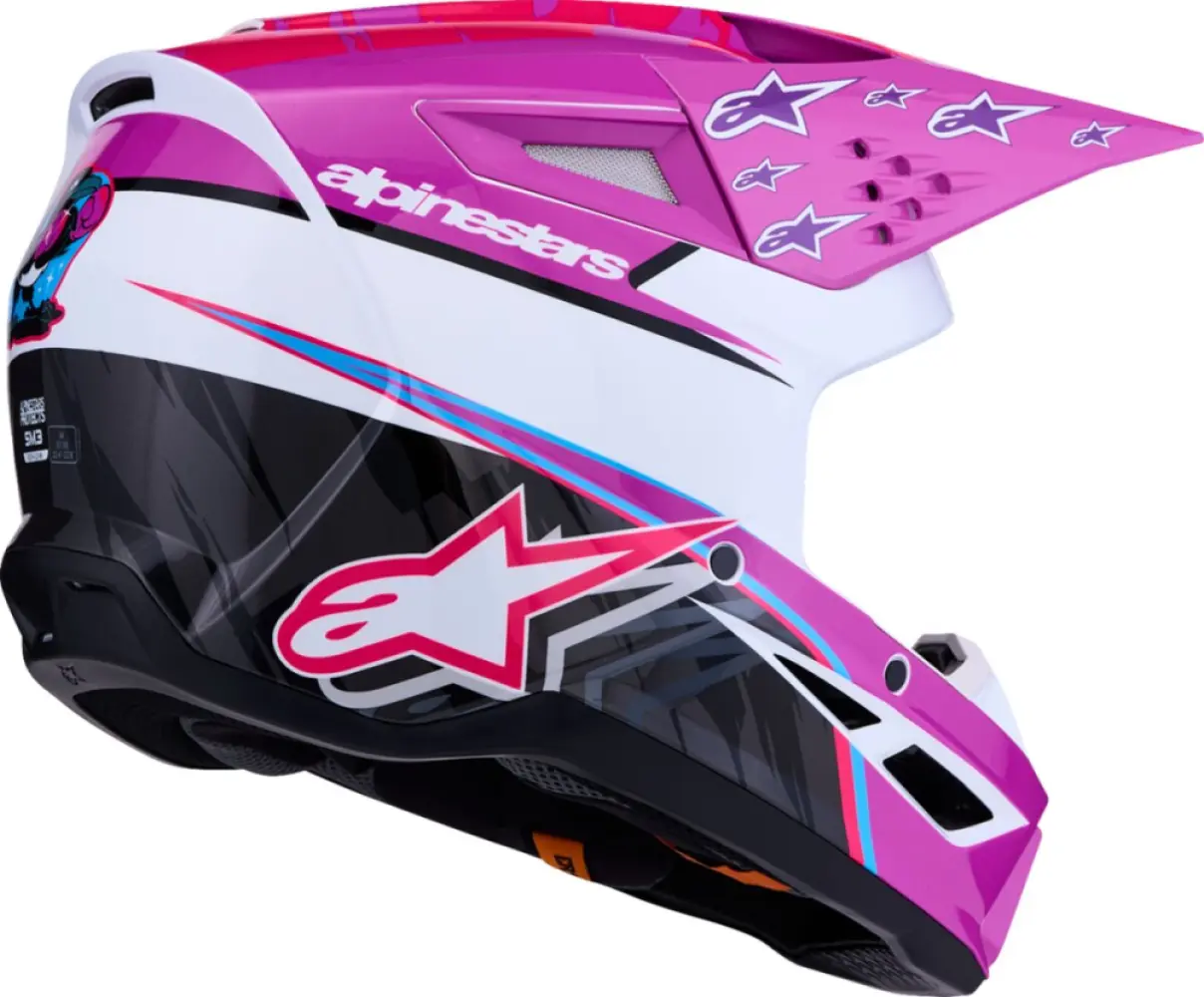 ALPINESTARS(MX) - HELMET SM3 FALCON PUR/WHT/PNK  - 01109769