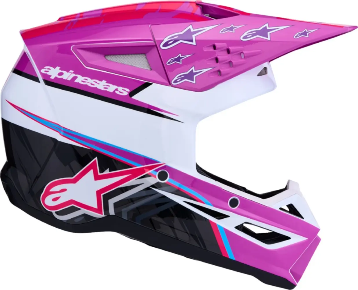 ALPINESTARS(MX) - HELMET SM3 FALCON PUR/WHT/PNK  - 01109770