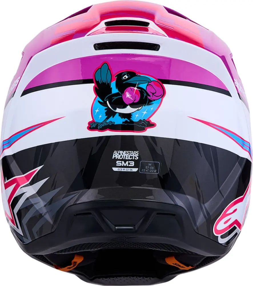 ALPINESTARS(MX) - HELMET SM3 FALCON PUR/WHT/PNK  - 01109770