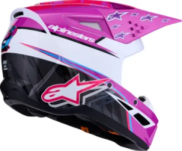 ALPINESTARS(MX) - HELMET SM3 FALCON PUR/WHT/PNK  - 01109772
