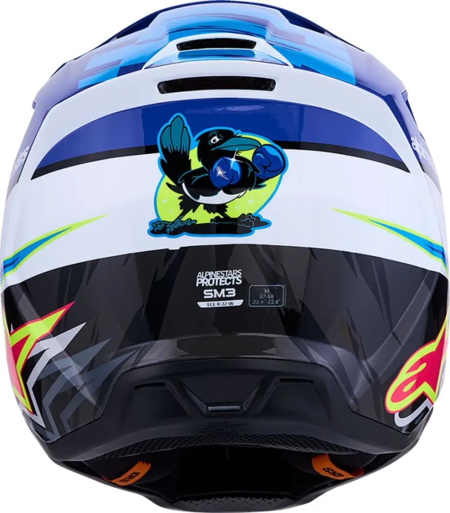 ALPINESTARS(MX) - HELMET SM3 FALCON BLU/BLK/PNK  - 01109775