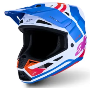 ALPINESTARS(MX) - HELMET SM7 CORE WHT/BLU/PNK L - 01109790