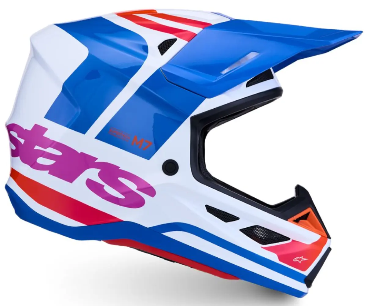 ALPINESTARS(MX) - HELMET SM7 CORE WHT/BLU/PNK M - 01109789