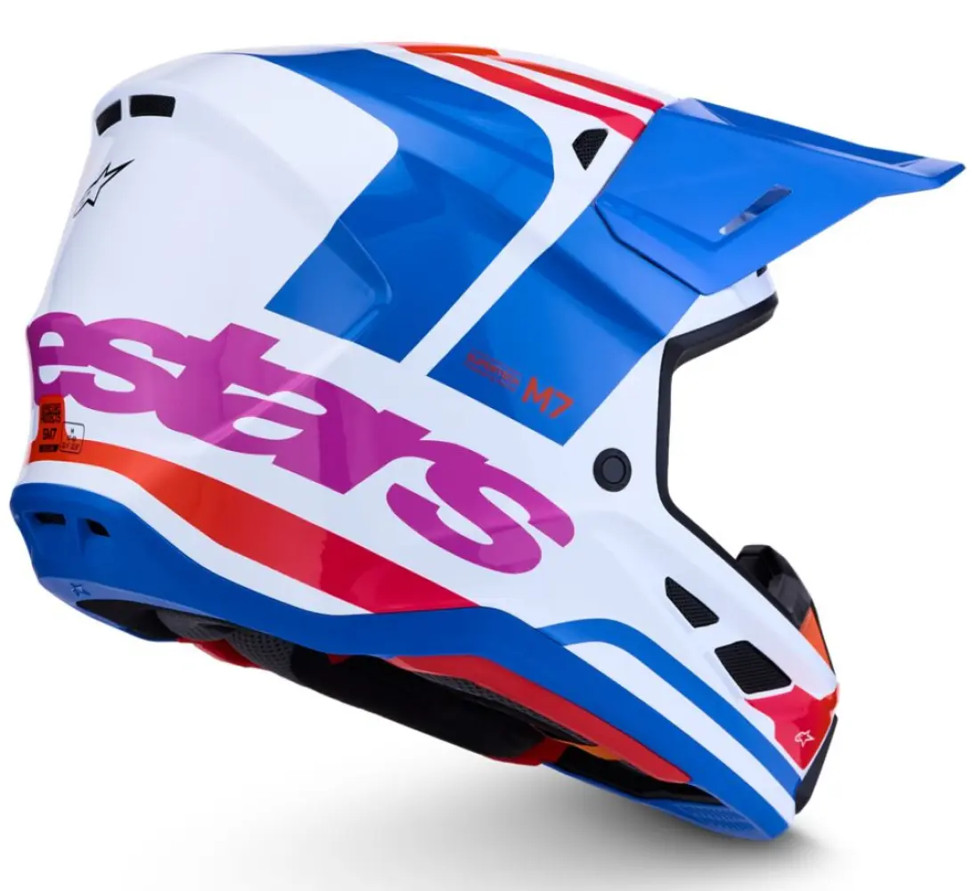 ALPINESTARS(MX) - HELMET SM7 CORE WHT/BLU/PNK S - 01109788