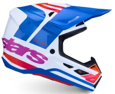 ALPINESTARS(MX) - HELMET SM7 CORE WHT/BLU/PNK XL - 01109791