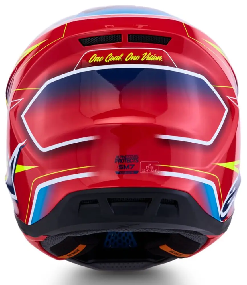 ALPINESTARS(MX) - HELMET SM7 CAST RED/YLW/BLU XL - 01109797