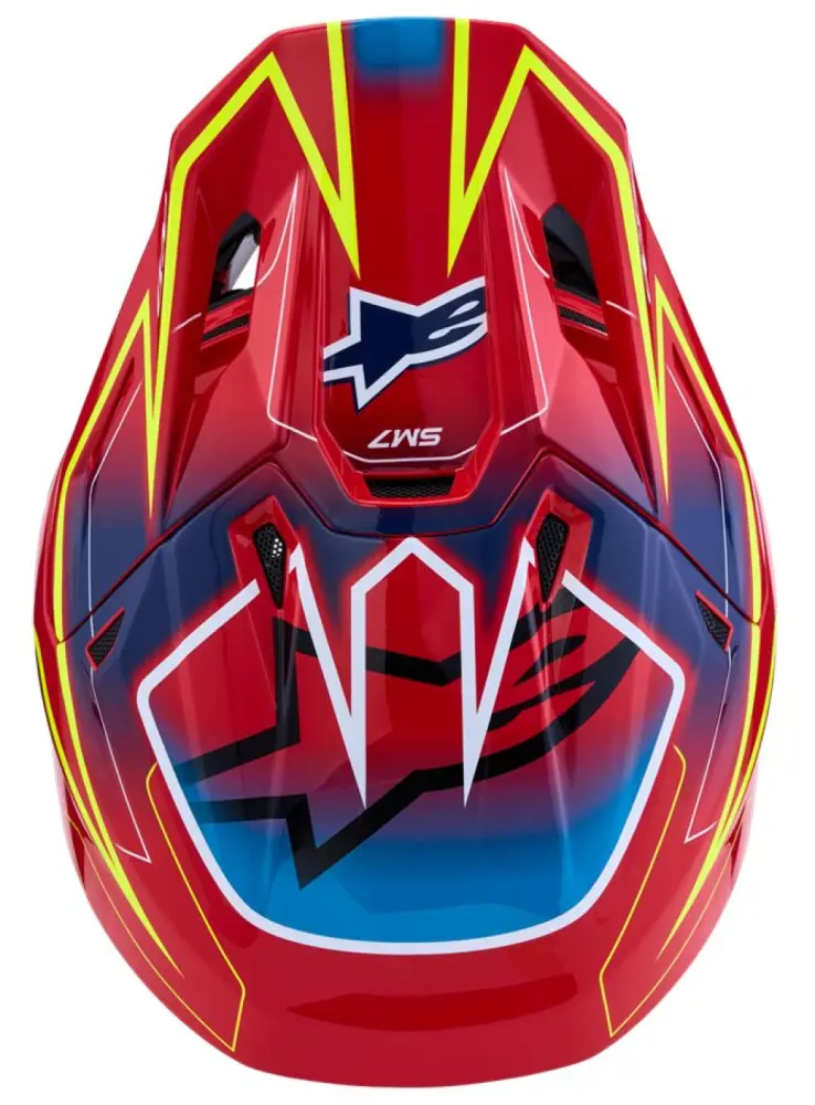 ALPINESTARS(MX) - HELMET SM7 CAST RED/YLW/BLU 2X - 01109798