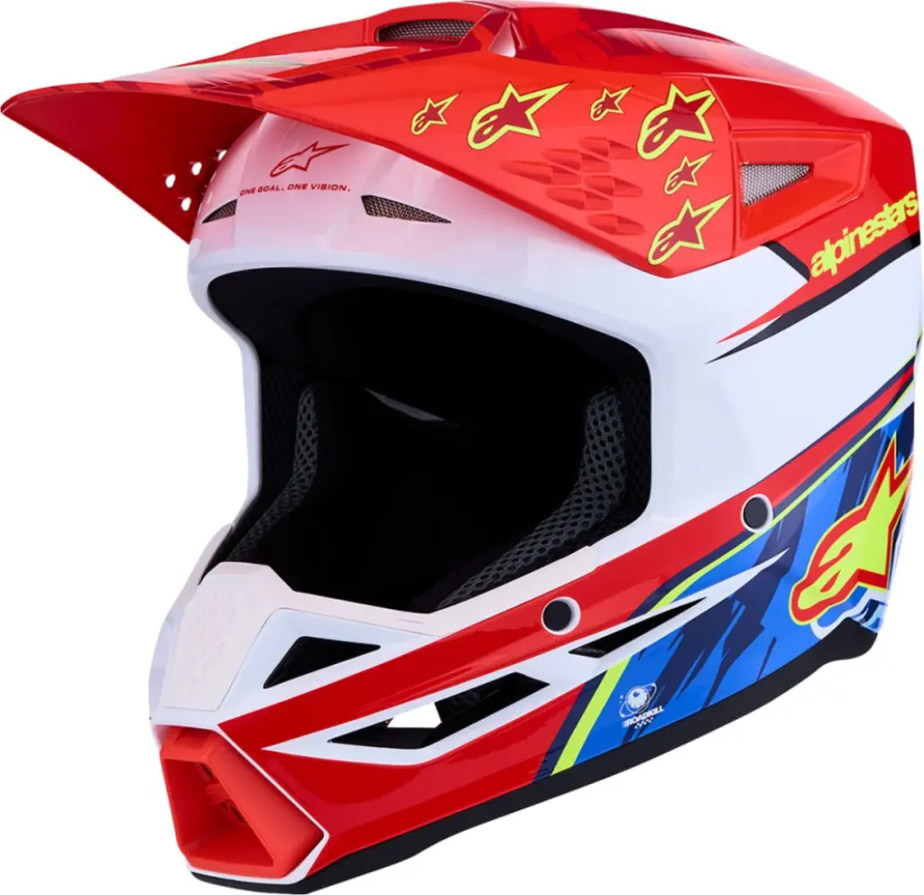 ALPINESTARS(MX) - HELMET YTH SM3 FALCON RD/WH/BL - 01111815