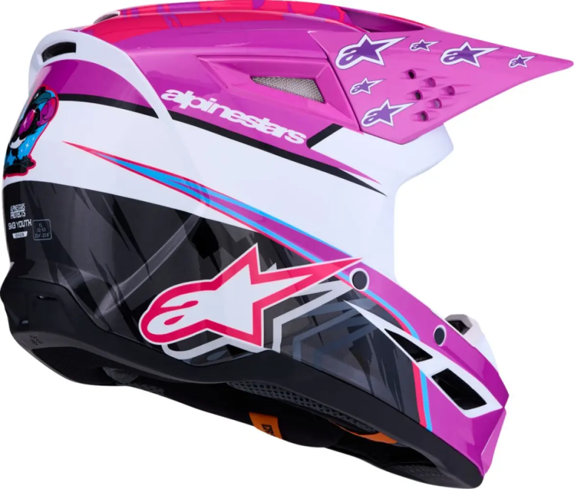 ALPINESTARS(MX) - HELMET YTH SM3 FALCON PU/WH/PK - 01111819