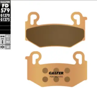 GALFER - BRAKE PAD SINTERED FR - 17214103