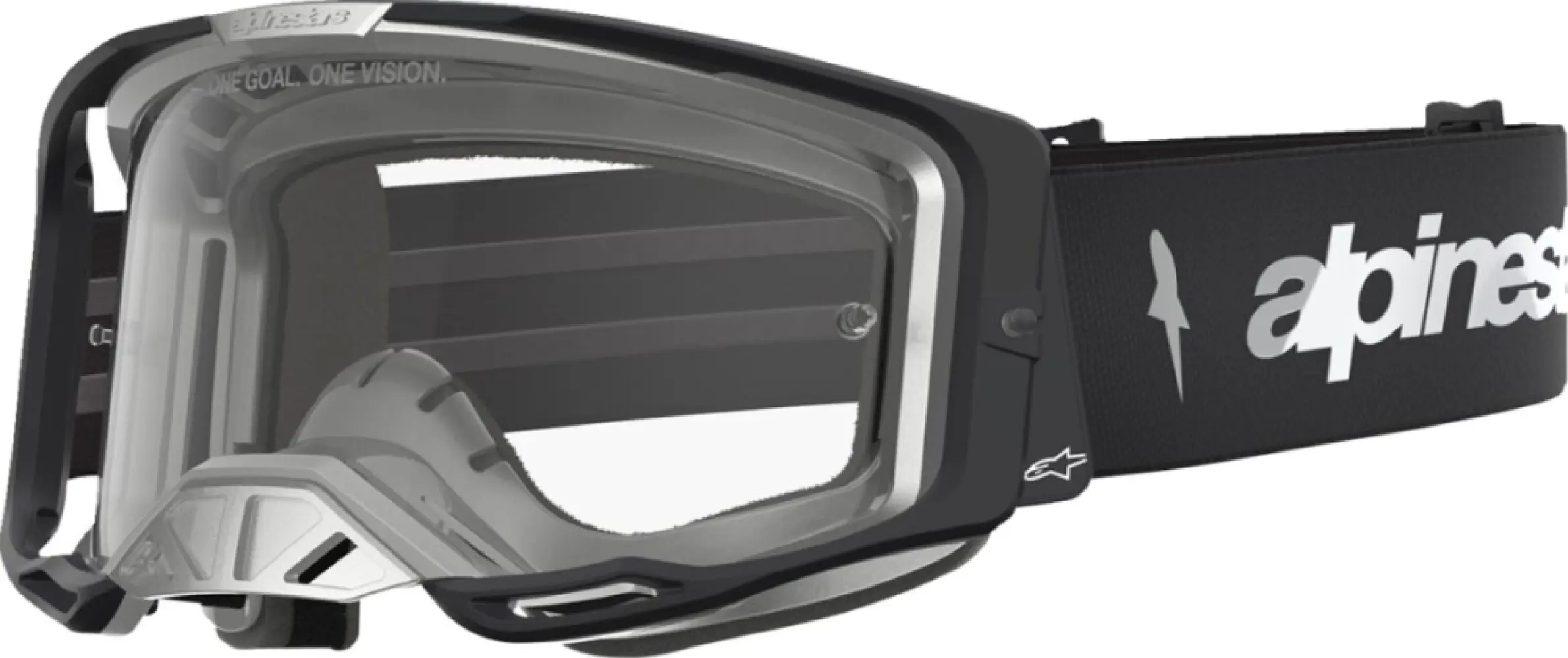 ALPINESTARS GOGGLES - GOGGLE VISION 8 AMBER BLK/SIL/ - 26014134