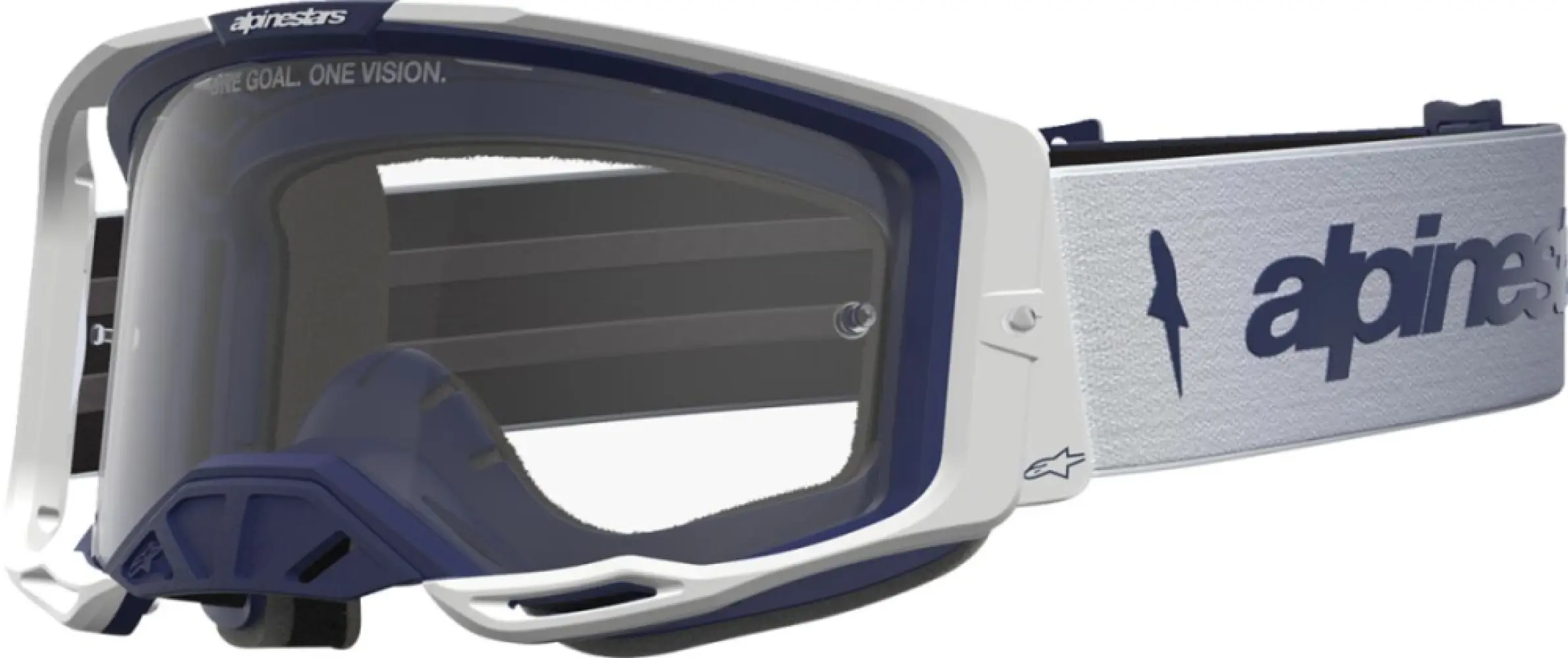 ALPINESTARS GOGGLES - GOGGLE VISION 8 AMBER WHT/NVY/ - 26014135