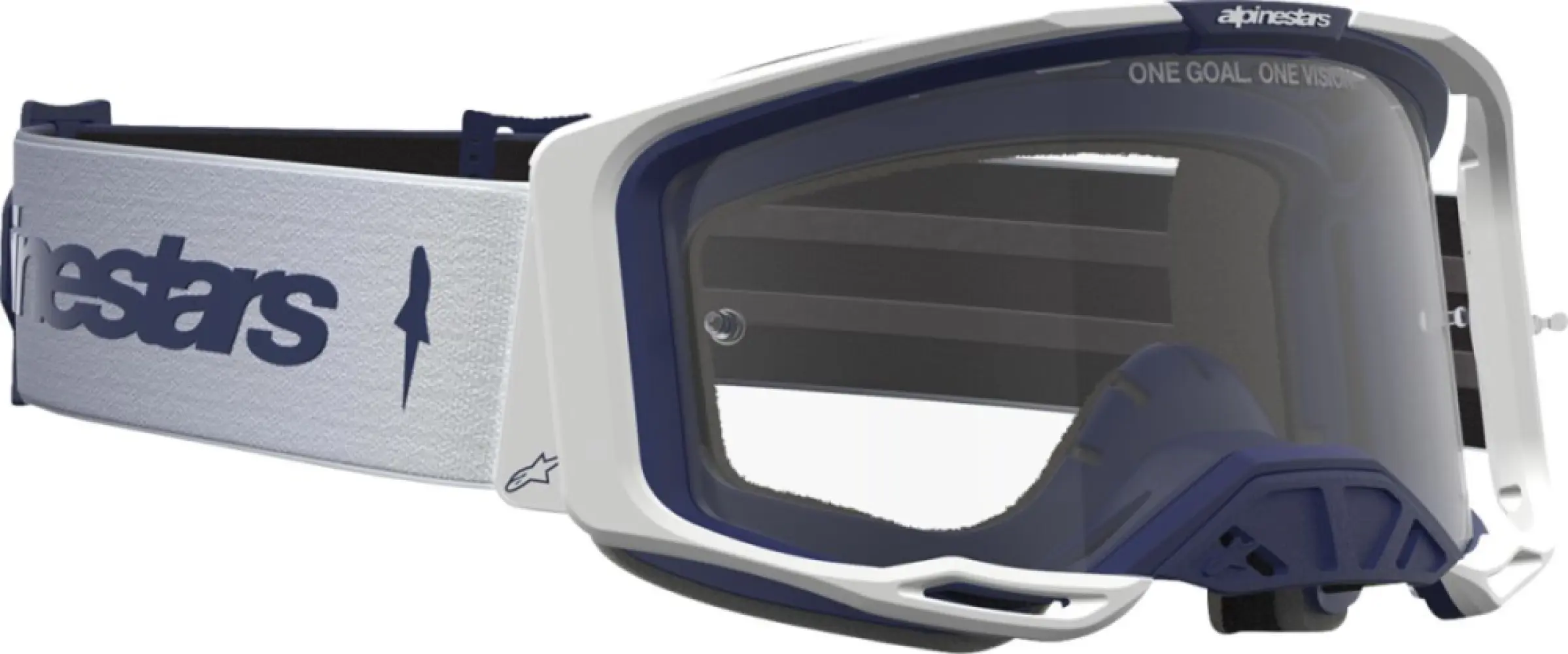 ALPINESTARS GOGGLES - GOGGLE VISION 8 AMBER WHT/NVY/ - 26014135