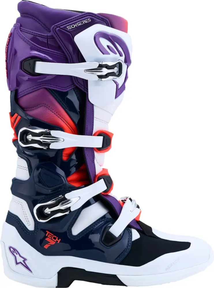 ALPINESTARS(MX) - BOOT TECH 7 PURPLE BLUE FLUO R - 34103505