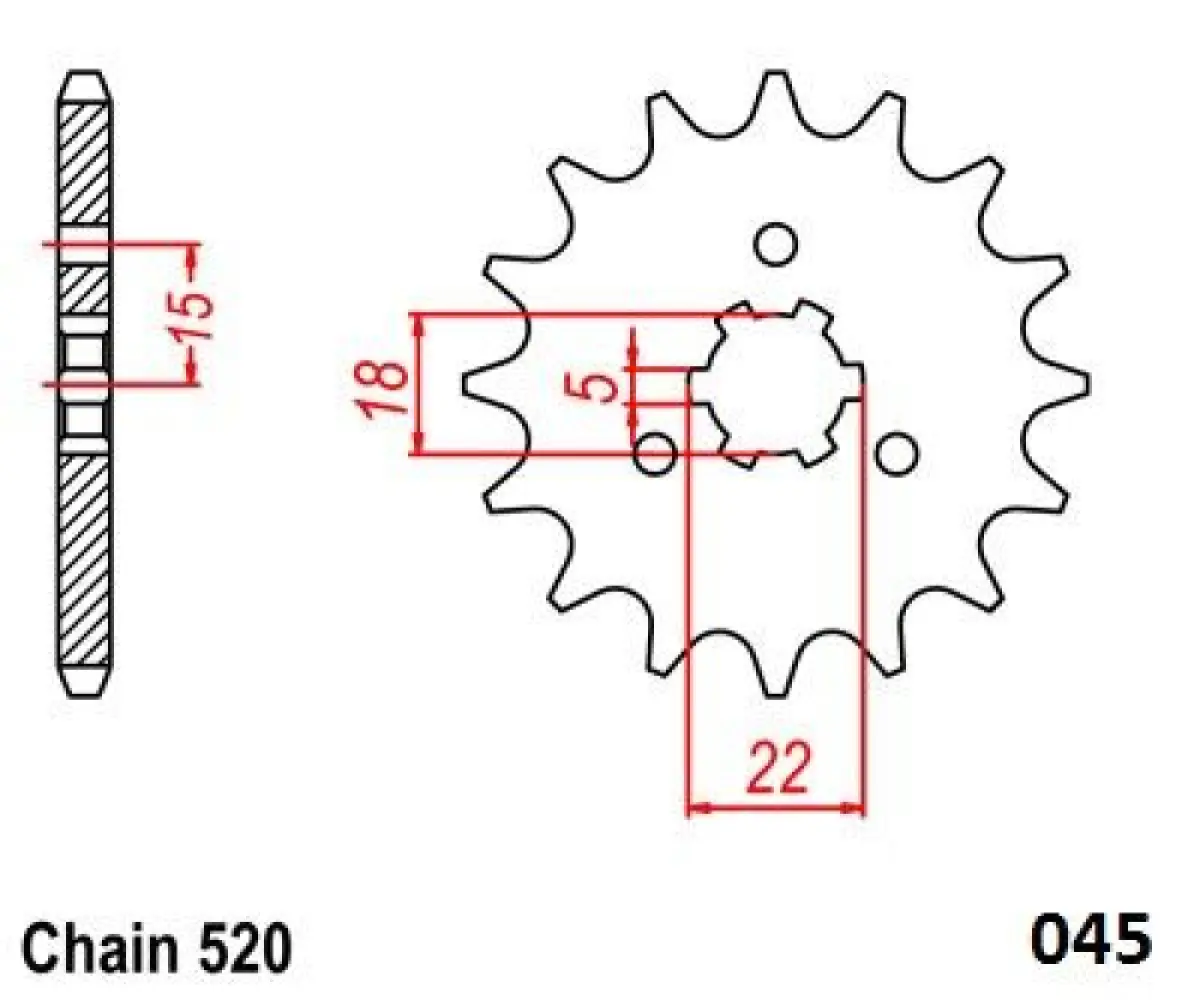 MOTO-MASTER - FRNT SPRCKET STEEL 520-14T KWS - 12122491