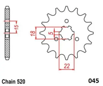 MOTO-MASTER - FRNT SPRCKET STEEL 520-14T KWS - 12122491