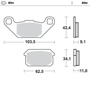 MOTO-MASTER - BRAKE PAD NITRO - 17212808