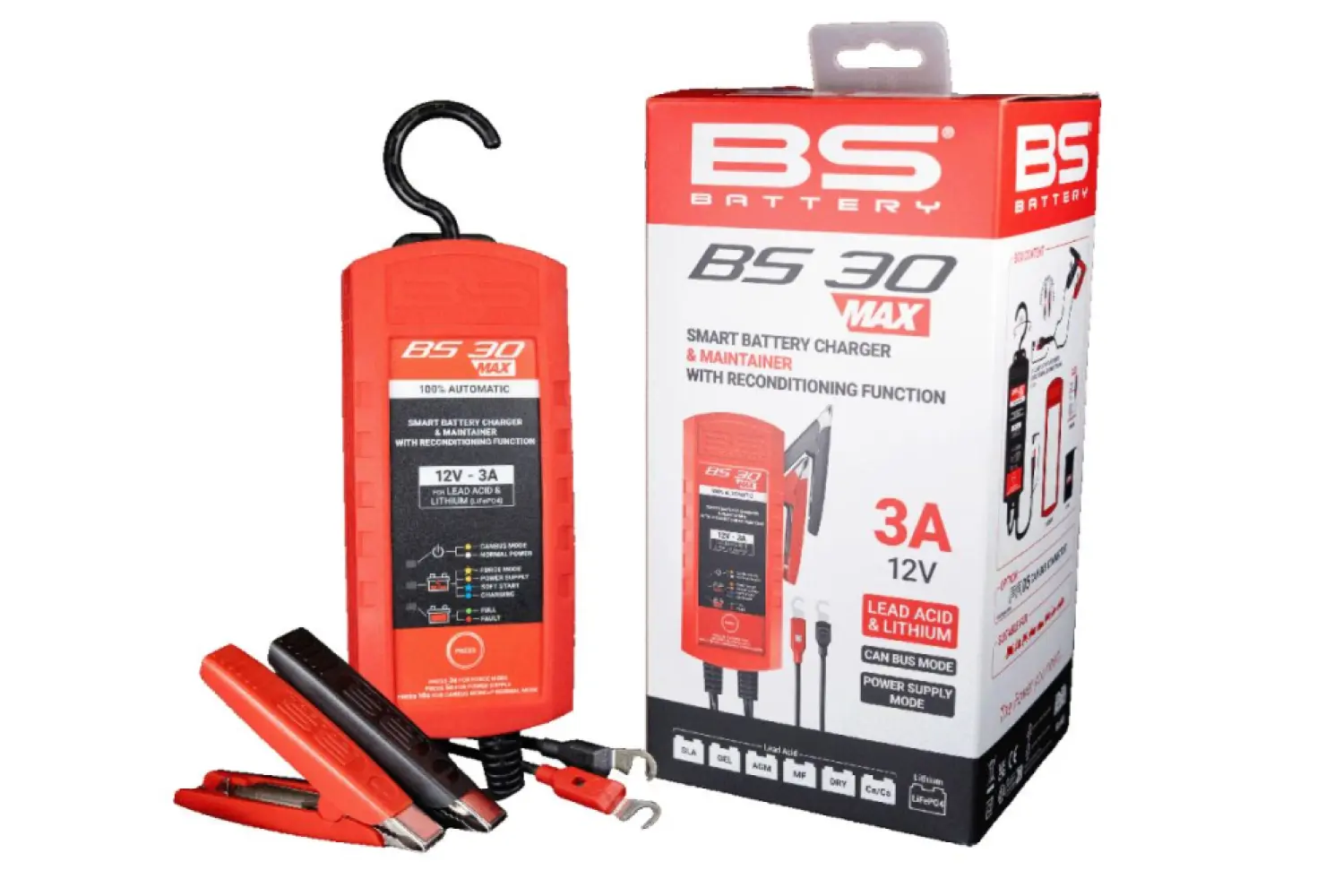BS BATTERY - CHARGER BS30 MAX 12V 3A - 38070803