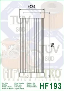 HIFLOFILTRO - FILTER OIL HF193 - 07120696