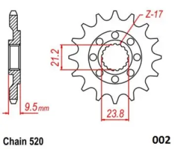 MOTO-MASTER - FRNT SPRCKET NITRO STEEL 520-1 - 12122461