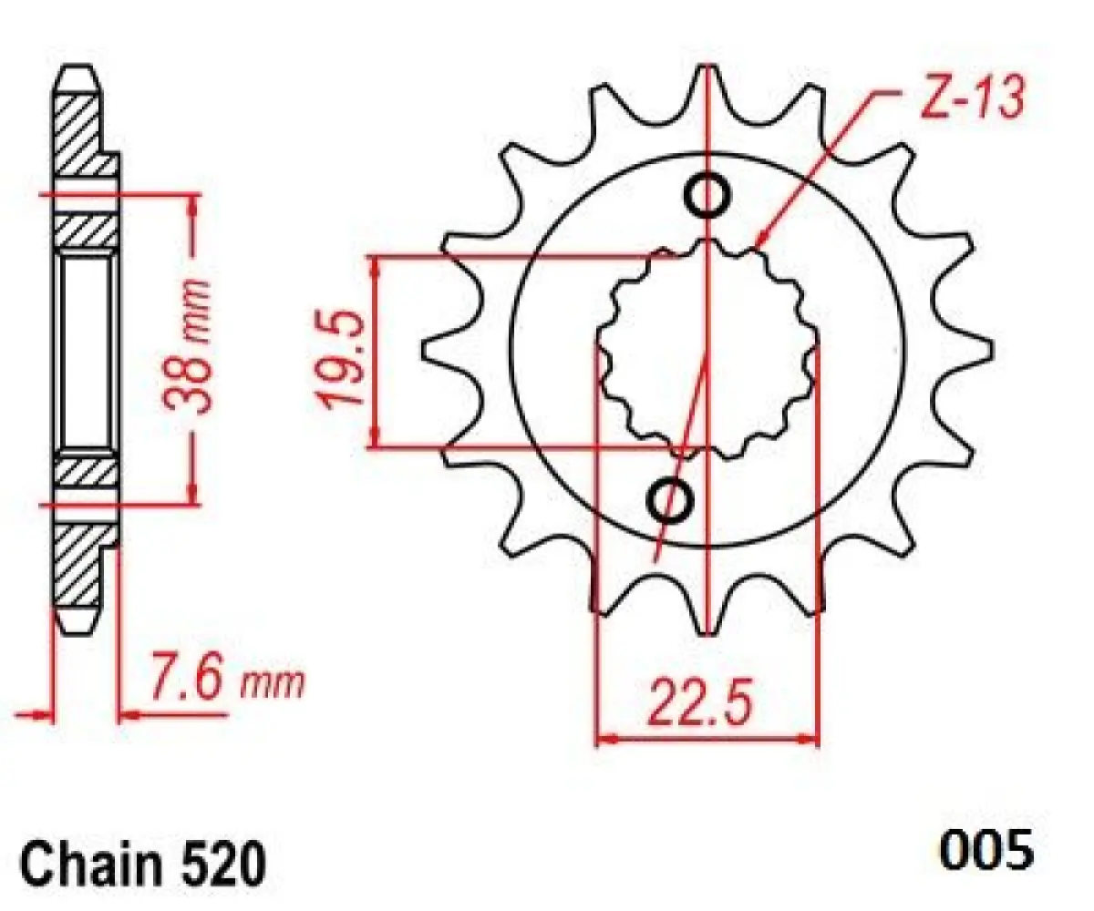 MOTO-MASTER - FRNT SPRCKET STEEL 520-15T SZK - 12122467
