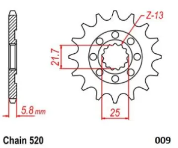 MOTO-MASTER - FRNT SPRCKET NITRO STEEL 520-1 - 12122471