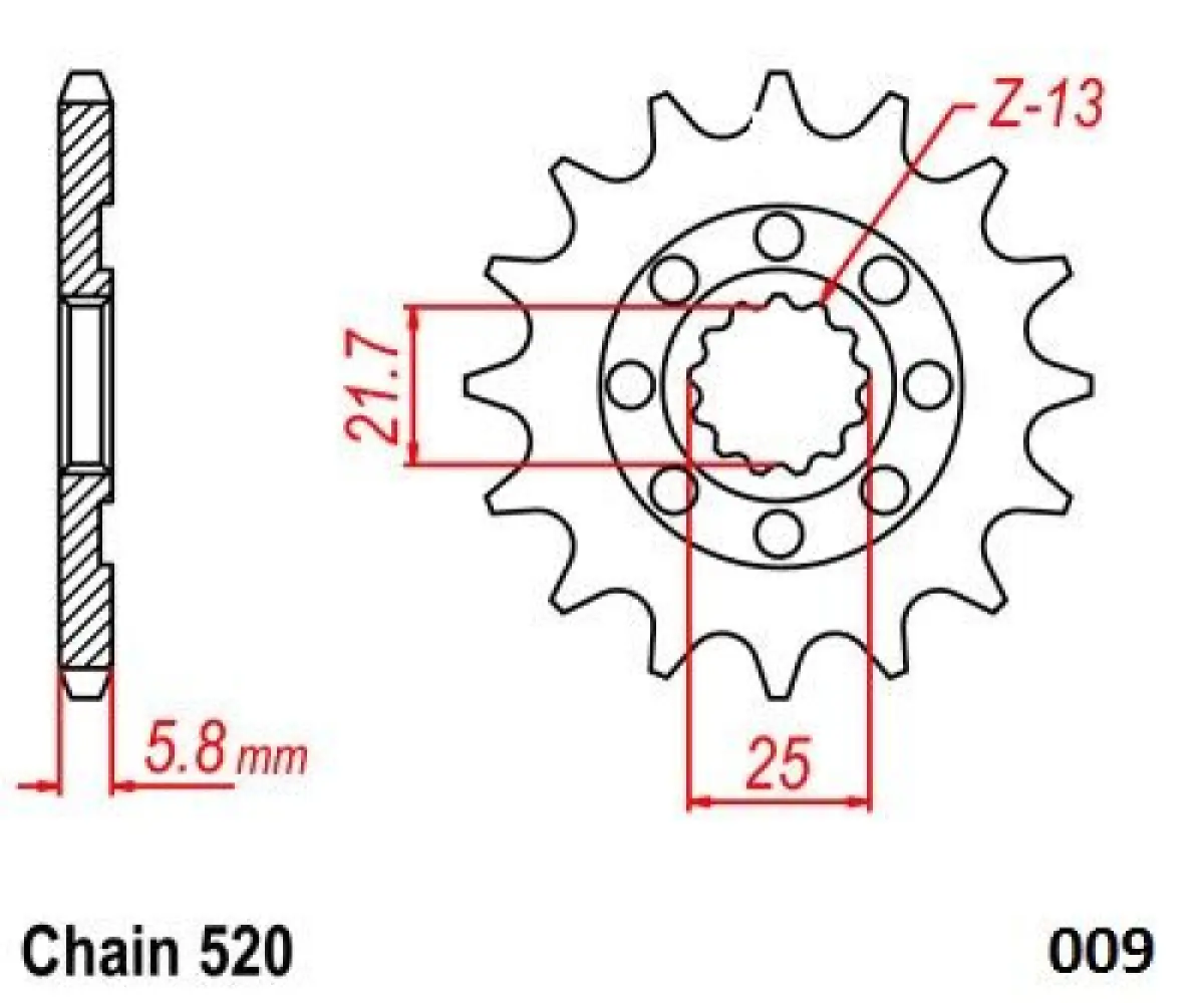 MOTO-MASTER - FRNT SPRCKET NITRO STEEL 520-1 - 12122472