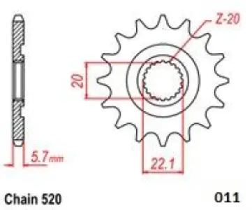 MOTO-MASTER - FRNT SPRCKET NITRO STEEL 520-1 - 12122476