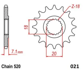 MOTO-MASTER - FRNT SPRCKET STEEL 520-15T SZK - 12122481
