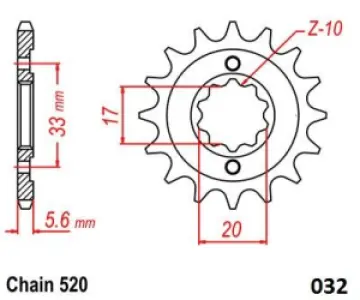 MOTO-MASTER - FRNT SPRCKET STEEL 520-12T KWS - 12122482