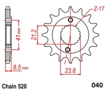 MOTO-MASTER - FRNT SPRCKET STEEL 520-14T HON - 12122485