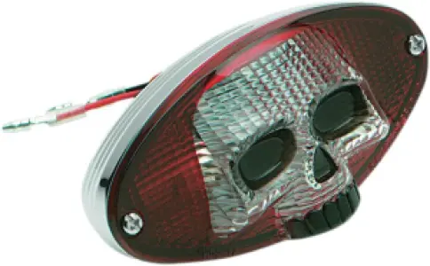DRAG SPECIALTIES - TAILLIGHT RED/CLR SKULL CATEYE - 09021242