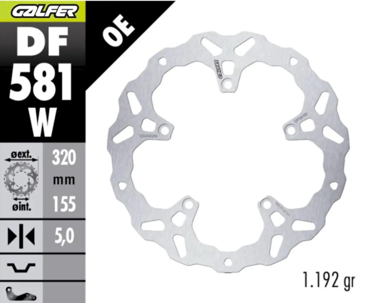 GALFER - BRAKE DISC WAVE FIXED FR - 17105290