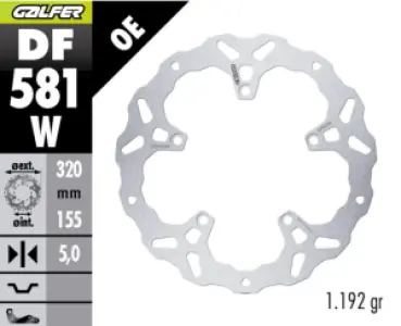 GALFER - BRAKE DISC WAVE FIXED FR - 17105290